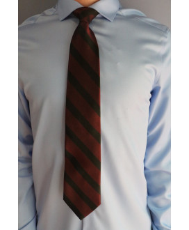 Tie maroon & black striped XL