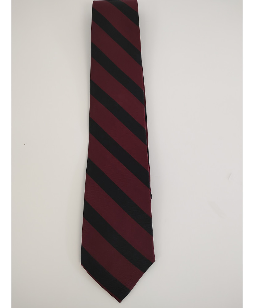 Tie maroon & black striped XL