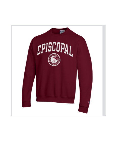 Fleece Crew Maroon Seal