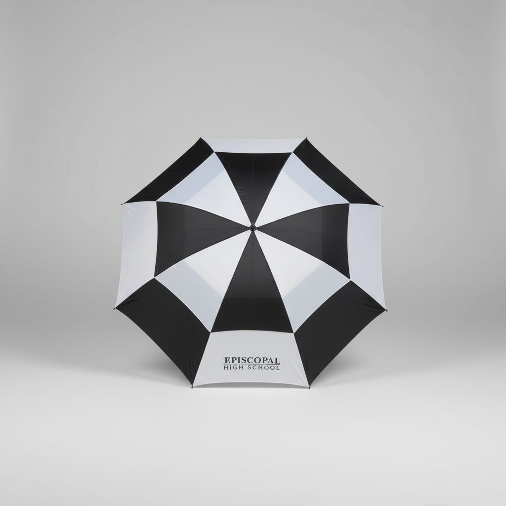 Umbrella Checkerboard black with Episcopal over High School