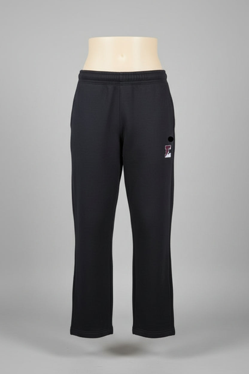 League Athletics "The Champ" Black Reverse Weave Open Bottom Sweatpants