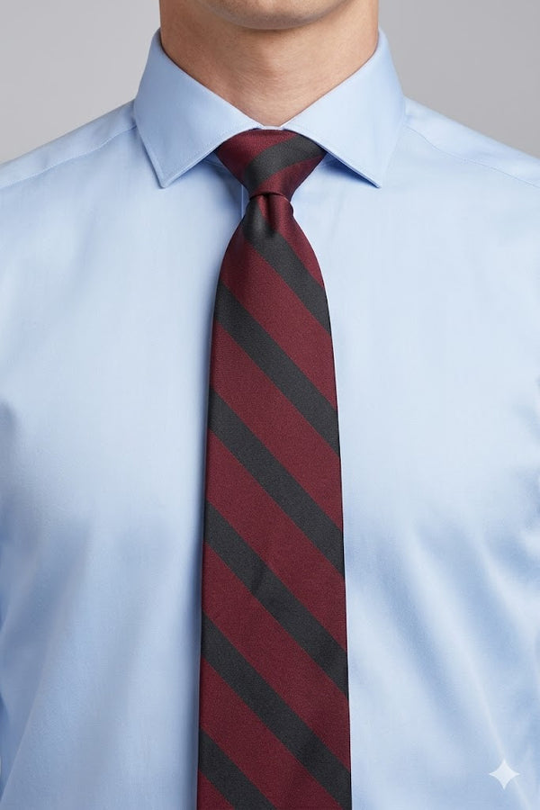 Tie maroon & black striped